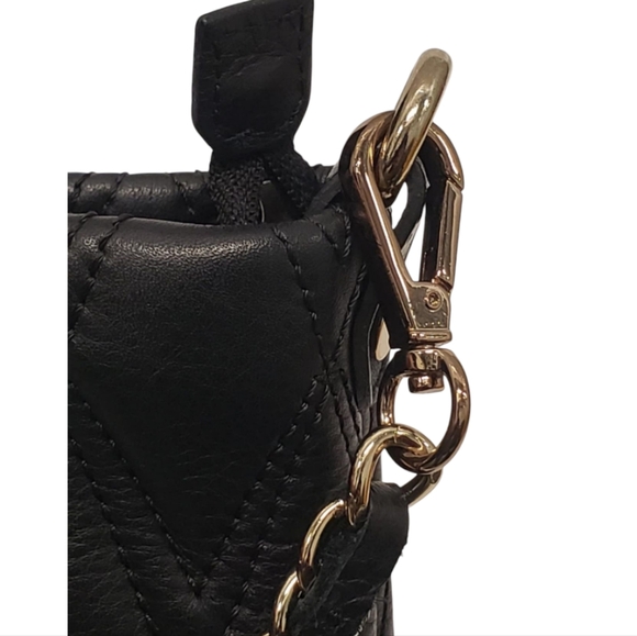 Valentino Vanille D Sauvage Black Quilted Shoulder Bag - Picture 15 of 16